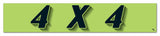 Vinyl Highlights Windshield Slogans Window Stickers (Black Text On Fluorescent Green) (14-1/2 x 2-3/4) (12 per Pack) (4x4)