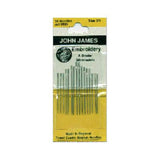 John James Embroidery Hand NeedlesSize 3/9 16/Pkg, White