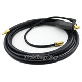 WeldingCity TIG Welding Torch Aircooled WP9 (125amp)/WP17 (150amp) Power Cable Hose 57Y03R (25ft) and Dinsetype 3550mm S