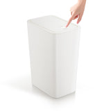 TIPGO Bathroom Trash Can with Lid, 4 Gallon / 15 Liter Small Garbage Can, Press Top Bin, Plastic Wastebasket with Pop-Up Lid for