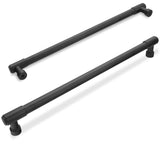 Amasideca 10 Pack Matte Black Cabinet Pulls 10Inch(254mm) Hole Centers Kitchen Cabinet Handles Black Drawer Pulls