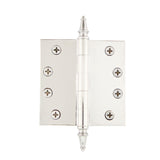 Grandeur Hardware 814586 4 Steeple Tip Heavy Duty Hinge with Square Corners in Polished Nickel, 4 x 4