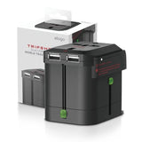elago Tripshell Universal Travel Adapter with Dual USB Charging Ports for USA EU UK AUS AISA - International All in One Worldwid