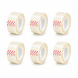 Magic Invisible Tape 18Mm X 33M Pack Of 6 | Writable Matte Finish Transparent Tape | Hand Tearable Office, School, Gift Wrapping