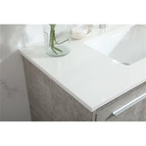 Elegant Decor Roman 36 Aluminum Alloy Mdf Single Bathroom Vanity In Gray