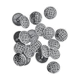 ATORSE 2x20pcs Tibetan Silver Alloy 1Hole Sewing Buttons Fastening 17mm Maze