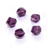 50pcs Adabele Austrian 6mm Faceted Helix Spiral Irregular Loose Crystal Beads Amethyst Compatible with Swarovski Preciosa Crysta