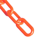 Mr. Chain HeavyDuty Plastic Barrier Chain, Traffic Orange, 2Inch Link Diameter, 25Foot Length (5101325)