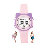Spiky Cateye Digital Sports Watch For Kids (Pink) | Multifunctional With Luminous Display & Alarm | Water Resistant & Soft Silic