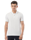 FYLTR Men's Slim Fit Polo T-Shirt with Contrast Tipping Collar - Soft Handfeel,Wicked White