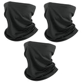 Xjarvis Bandana & Neck Gaiter Scarf For Men & Women | Odor-Free Breathable Super Soft Durable & Multifunctional | Headband Face Mask Dust & Sun Protection - Free Size Black Pack Of 3,Pack Of 3,,B0C7H97JGR