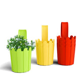 Yuccabe Italia Shera Fence Wrl 6 Inch Plastic Flower Pot Pack Of 6 Pcs Of Hanging Pots For Plants Balcony Railing Unbreakable Ro