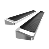 APS Running Boards Style Compatible with Chevy Silverado GMC Sierra 1500 2007-2018 Crew Cab & 2500 3500 HD 2019 Crew Cab (Exclud