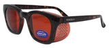 TITUS G12 Retro Style Safety Glasses Soft Folding Stainless Steel Mesh OR Color Matched Side Shield (Dark Tortoise Frame/Matchin