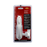 Larson Certified Push Button White Euro Latch, Storm Door Handle Replacement for Metal, Wood, or Vinyl Doors