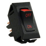 JR Products 13655 Black/Red Print SPST Labeled On/Off Switch, 4.4 x 2.7 x 0.7 Inch