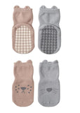 Pack Of 2 NonSlip Socks For 02 Years Baby/Toddler Boys Girls Soft Combed Cotton Socks Animal Motifs Newborn Crew Socks_1224 M