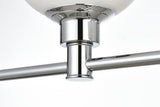 Living District Cordelia 3-Light Iron/Glass Bath Sconce In Black/Frosted White