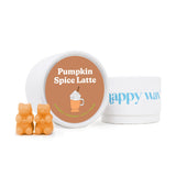 Happy Wax Pumpkin Spice Latte Scented Bear Wax Melts - Natural Strong Scented Fall Wax Melts Infused w/Essential Oils - Non Toxi