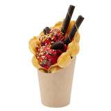 Restaurantware Bio Tek 12 Ounce French Fry Containers 100 Disposable Charcuterie Cups - Incline Design Round Kraft Paper French