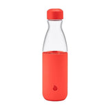 Swell Glass Original Water Bottle, 18oz, Radiant Coral, Break Resistant Glass With Protective Silicone Sleeve, BPA Free, Zero P