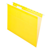 Pendaflex 81606EE Recycled Hanging Folders, Letter Size, Yellow, 1/5 Cut, 25/BX (81606)