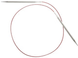 Chiaogoo 32Inch Red Lace Stainless Steel Circular Knitting Needles, 8/5Mm