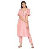 Ziyaa Women'S Art Silk Salwar Suit Set (Zikups2483Andpa-Xxl_Pink_Xx-Large)