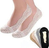 Shopping Shots Ballet Dance, AntiSkid Lace No Show Socks/Socks Liner/Footy Socks/Foot Cover For Women/Girls (Pack Of 3.)