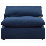 Sunset Trading Contemporary Puff Collection 7Pc Slipcovered Modular U-Shaped Pit Sectional Sofa, Performance Fabric Washable Wat