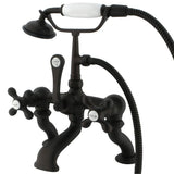 Kingston Brass CC415T5 Vintage Clawfoot Tub Faucet, 3-3/8-Inch Adjustable Spread, Oil Rubbed Bronze