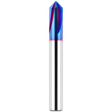EANOSIC 90 Degree V Bit 1/4 Shank, Carbide CNC Chamfer End Mill, 4-Flute V Groove Router Bit with Blue Nano Coating for Wood CNC