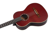 Ortega Guitars 6 String Family Series 1/4 Size Nylon Classical Guitar W/Bag, Right, Spruce Top-Wine Red-Gloss, (R121-1/4Wr)