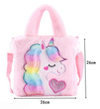 Adisa Unicorn Toddler Bag Princess Fur Crossbody Handbags Gift For Girls (L.Pin),L.PIN,,B0D2JGNT4W