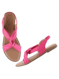 Shoetopia Cross Strap Magenta Flat Sandals For Women & Girls -Eu36,Magenta,3,B0D8QBYQYH