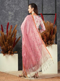 Anni Designer Women'S Cotton Blend Straight Printed Kurta With Pant & Dupatta (Gojari Peach_Xl_Peach_X-Large),Peach,XL,Cotton Blend,Regular,