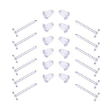 Elfstone 3mm Invisible Plastic Earrings Blank Pins Stud Tiny Head Findings DIY Supplies (400 pieces/200 Pairs)