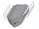 Promisca N95 Face Mask Ear Loop Style Protective 5 Layered Filtration with Melt Blown and Hot Air Cotton Layers (Pack of 5) (Gre