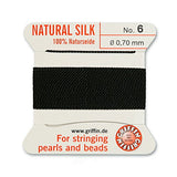 Griffin Bead Cord 100% Natural Silk Black #6