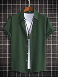 Dhruvi Trendz Men'S Regular Fit Shirt (Dt-Ms-6055_Darkgreen S)