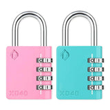 Zarker XD40 Combination Lock, 4-Digit Padlock for School Gym Sports LockerLock, Fence, Toolbox, Case, Hasp Storage (2-Pack, Pink