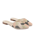 Women'S Ethnic Slip-On Mules Embroidered Flat Shoes With Low Heel Stylish & Comfortable Casual Footwear Green Eu41,Green,8,B0DK7CZDT6
