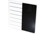 Floortex Viztex Glacier White & Black Plan & Grid Glass Dry Erase Board - 14 x 14
