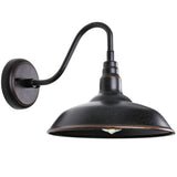 GOALPLUS 14in Outdoor Gooseneck Barn Light for Farmhouse, Bronze Exterior Wall Light Fixture for Porch, Large Outside Farmhouse