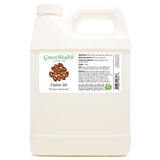 Castor oil 32 fl oz (946 ml) Plastic Jug w/Cap 100% Pure Carrier Oil For Eyelashes, Eyebrows, Hair, Skin, & Nails GreenH