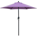 Sunnyglade 7.5 Patio Umbrella Outdoor Table Market Umbrella With Push Button Tilt/Crank 6 Ribs (Purple) -Like New