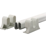 PrimeLine K 5167 36 In. L Steel Reinforced White Vinyl Push Bar for Hinged Swinging Screen Doors (Single Pack)