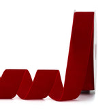 Lemon Park Red Velvet Ribbon,2 W x 20Yd Single Face,Great for Gift Wrapping,Hair Bows,Handmade Craft and Christmas,Wedding Decor