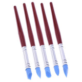 MetaU 5 Pcs Clay Color Sculpting Shapers Flexible Rubber Tip Shaping Pen Wipe Out Painting Brushes Carving Tools