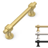 9BUILD 10 Pack 3.75 Inch Gold Kitchen Cabinet Handles Hardware Pulls for Cabinets and Drawers Zinc Alloy Cupboard Handles